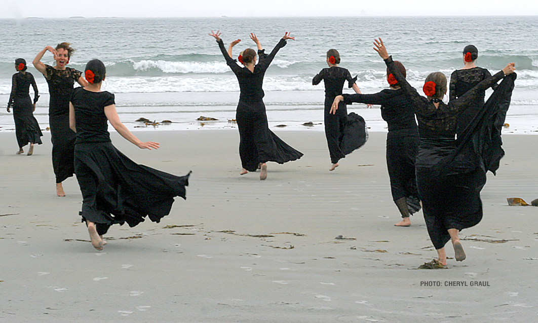 Dancers at the beach Dancers at the beach