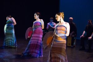 Dancer from aria Osende Flamenco Company performing a guajira