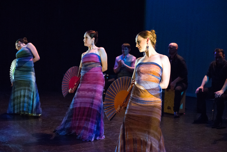 Dancer from aria Osende Flamenco Company performing a guajira